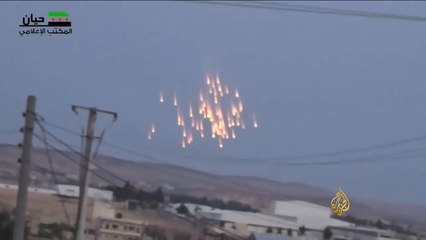 غارات روسية بالقنابل الفوسفورية على ريف حلب