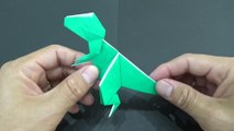 ティラノサウルス おりがみ 1枚 How to make an origami Tyrannosaurus