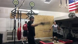 Snatch, rope climbs and bar muscle ups, row and double unders