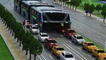В Китае показали концепт автобуса, под которым могут проезжать ))