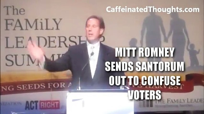 Mitt Romney Sends Rick Santorum Out To Confuse Voters! WOOC ADVERT#15
