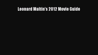 Read Leonard Maltin's 2012 Movie Guide Ebook Free