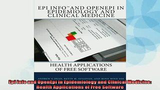 READ book  Epi Info and OpenEpi in Epidemiology and Clinical Medicine Health Applications of Free READ ONLINE