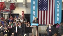 Hillary Clinton mocks Trump's business record during Columbus rally