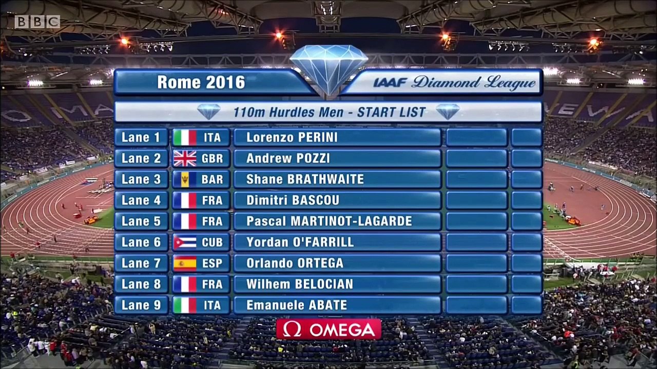 110m haies, DL Rome, 02 juin 2016 (PML 2e, Belocian 5e, Bascou DNF)