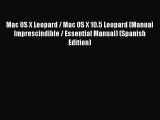[PDF] Mac OS X Leopard / Mac OS X 10.5 Leopard (Manual Imprescindible / Essential Manual) (Spanish