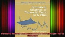 READ book  Statistical Analysis of Financial Data in SPlus Springer Texts in Statistics Full EBook