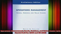 Free Full PDF Downlaod  Operations Management Goods Services and Value Chains with Crystal Ball Pro 2000 and Full EBook