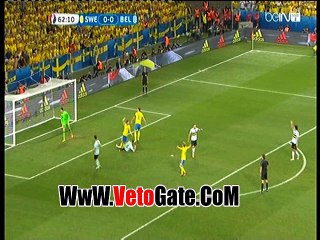 "هدف ملغى" لـ السويد امام بلجيكا بسبب التسلل