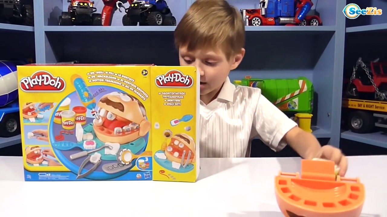 BRUDER Jeep Land Rover. Play Doh Doctor Drill N Fill Playset Dentist Cars Toys Review