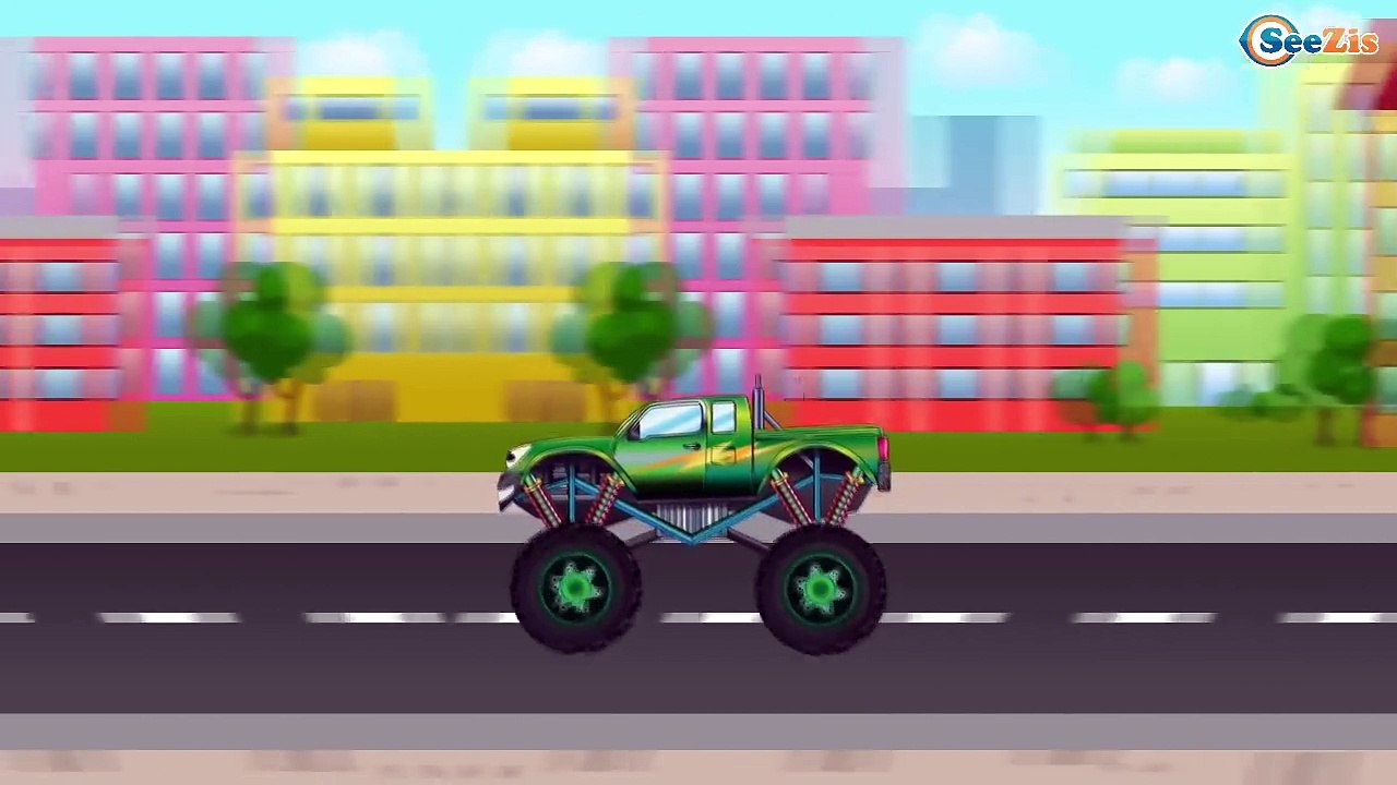 ✔ Мультики про машинки. Мусоровоз и Монстр Трак — гонка за городом / Cars Cartoons Compilation ✔