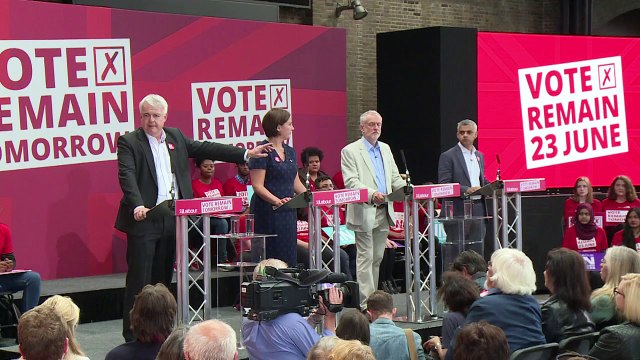 Labour Party leaders make last call to vote 'Remain'