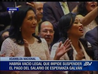 Rivadeneira dice que ley impide suspender pagos a asambleísta detenida por cohecho