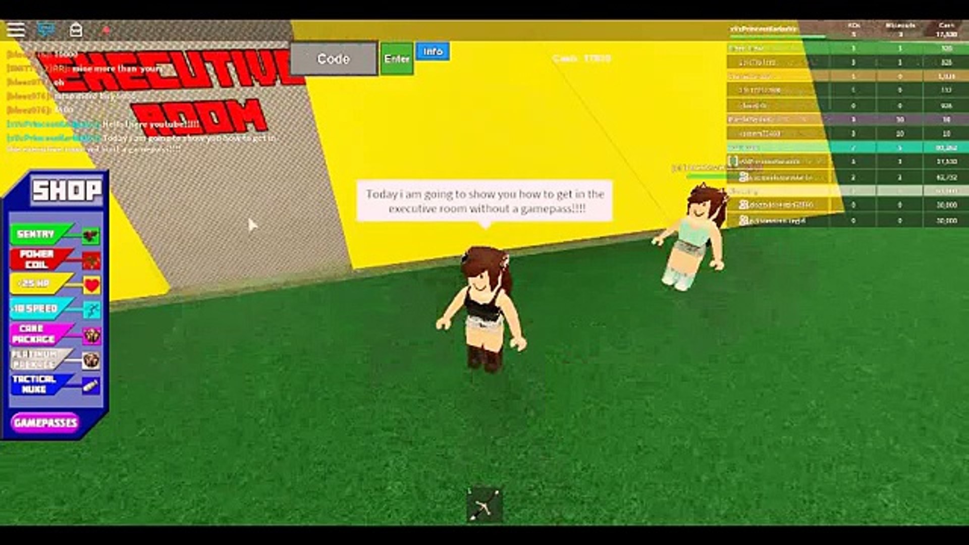 Roblox Candy Warfare Tycoon How To Get In The Executive Room