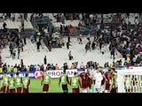 England vs Russia: Russian fans chasing down England fans in the stadium