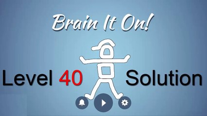 Brain It On Level 40 Solution - Place the ball in the orange box {3 Stars}