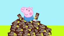 Peppa Pig A lot of candies George Eating M&M 3 Finger Family Nursery Rhymes Lyrics