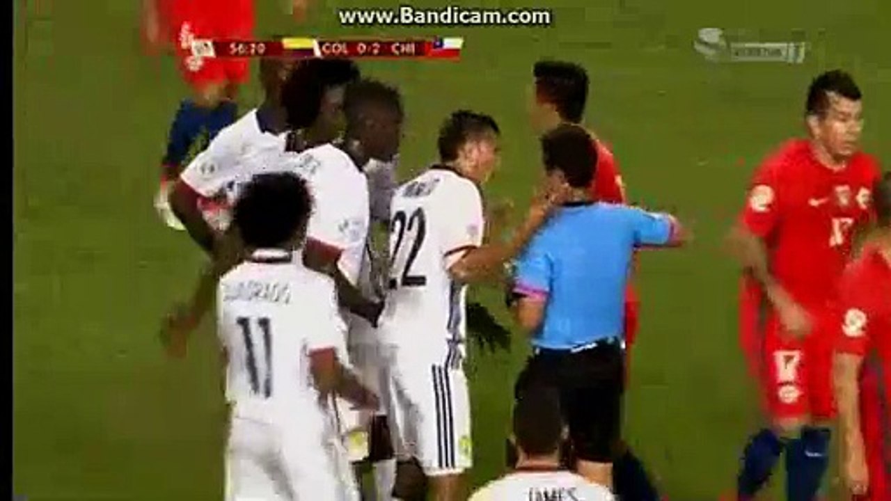 Carlos Sánchez RED CARD HD - Colombia 0-2 Chile Copa Amerci