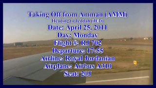 Taking Off From Amman (AMM) 4/25/2011