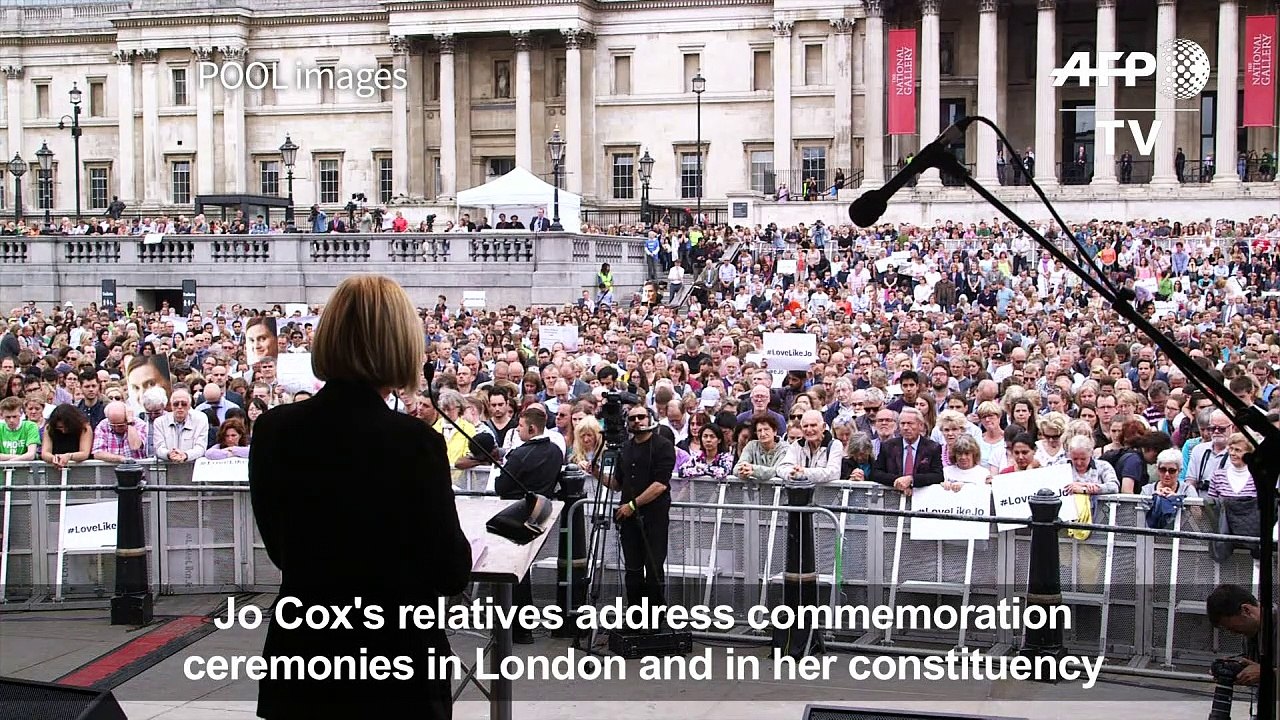 Jo Cox's relatives attend commemorations in London and Yorkshire