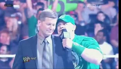 John Cena making fun of john laurinaitis and make him crazy very funny video
