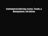 PDF Contemporary Nursing: Issues Trends & Management 5th Edition Free Books