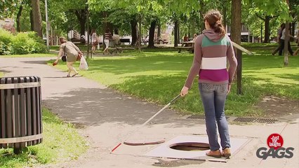 Blind Woman Falls in the Sewers