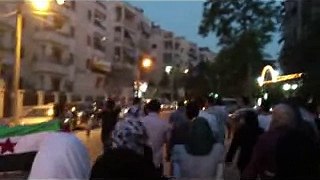 حلب::شارع النيل::مظاهرة للاحرار والحرائر 28-6-2012