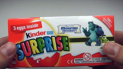 MONSTERS UNIVERSITY Kinder Surprise Unboxing - Cool Toys