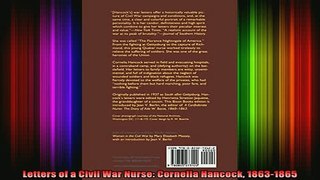 READ book  Letters of a Civil War Nurse Cornelia Hancock 18631865 Full Free