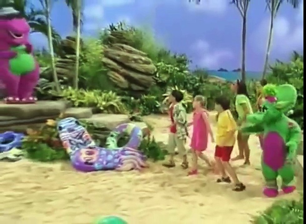 Gros titre de rap ricain sur une série pour enfants "Barney".. Parodie de Clip Nororious BIG