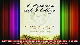 READ book  A Mysterious Life and Calling From Slavery to Ministry in South Carolina Wisconsin Full Free