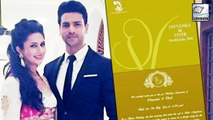 Divyanka Tripathi & Vivek Dahiya's WEDDING CARD !