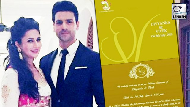 Divyanka Tripathi & Vivek Dahiya's WEDDING CARD !