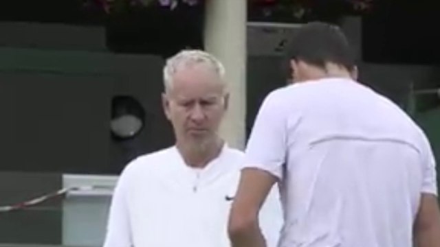 Wimbledon 2016 - Milos Raonic avec John McEnroe à Wimbledon