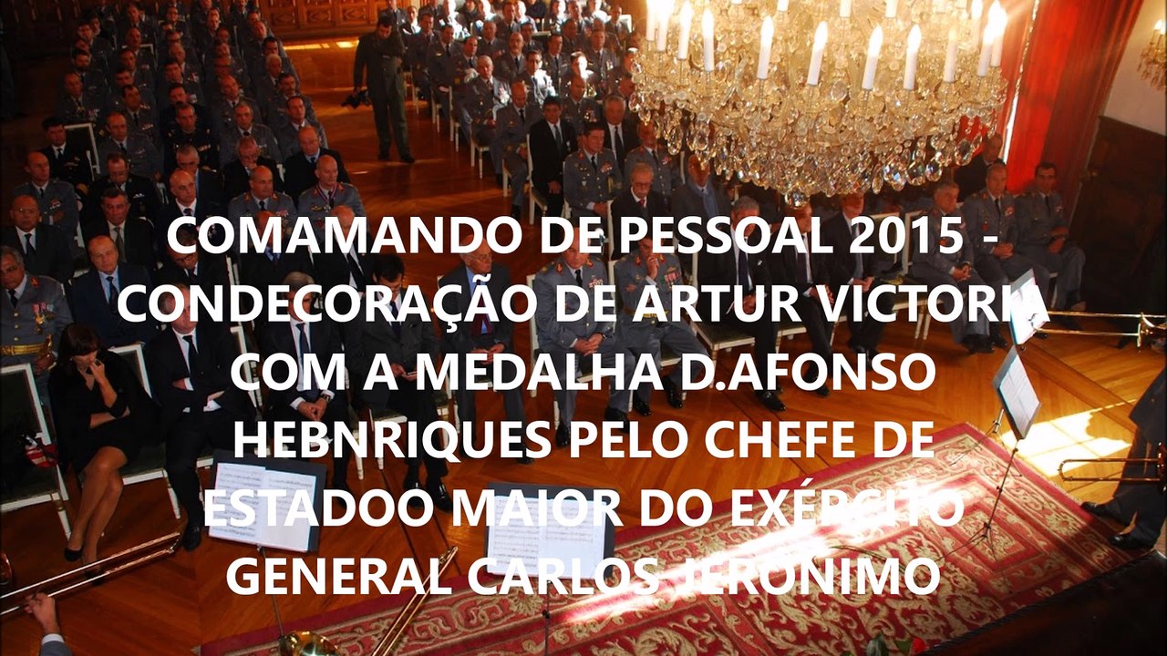 Condecoração de Artur Victoria com a medalha D. Afonso Henriques - garu prata - Exercito Português