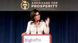 Sarah Palin Gives Shout out to Michelle Malkin   RightOnline   6 15 12