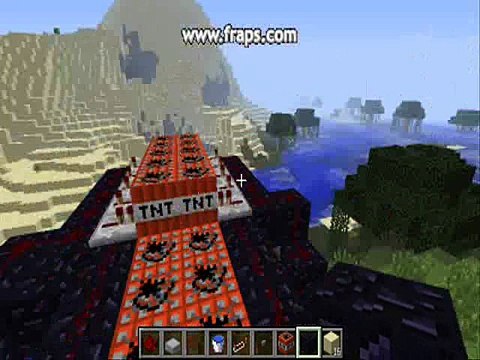 tuto minecraft fabrication d'un canon a tnt a 10 projectile