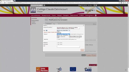 Créer un questionnaire sur l 'ENT Arsene76 / Kosmos