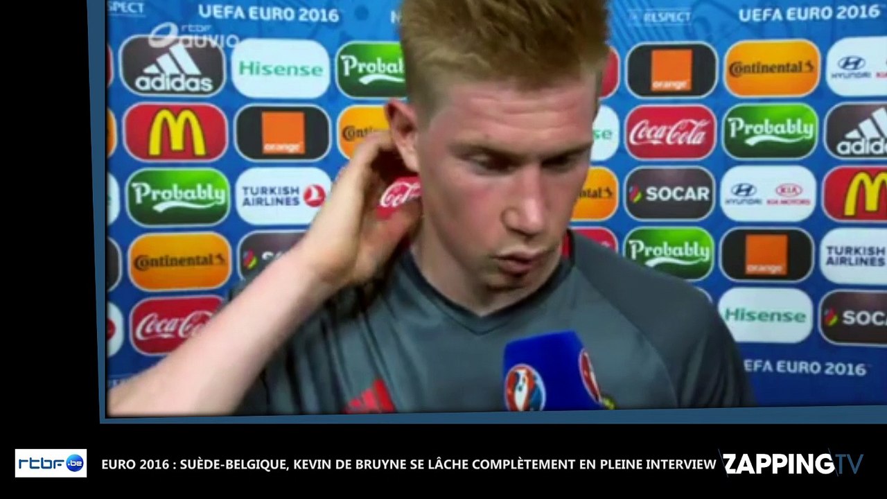 Euro 2016 : Suède-Belgique, Kevin De Bruyne se lâche complètement en pleine interview (Vidéo)