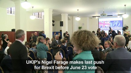 UKIP's Nigel Farage makes final push for Brexit