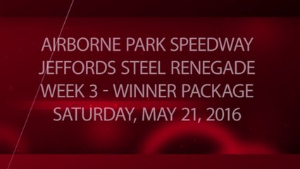 Racing - Week 3 - 05-21-2016 - Jeffords Steel Renegade - Winner Package
