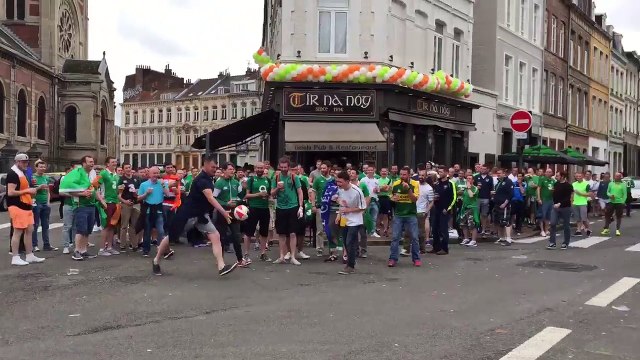 Les supporters irlandais tirent dans les appartements (Lille)