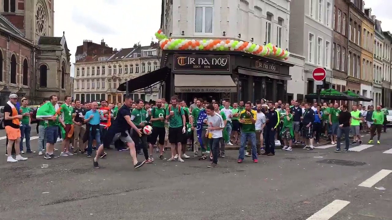 Les supporters irlandais tirent dans les appartements (Lille)