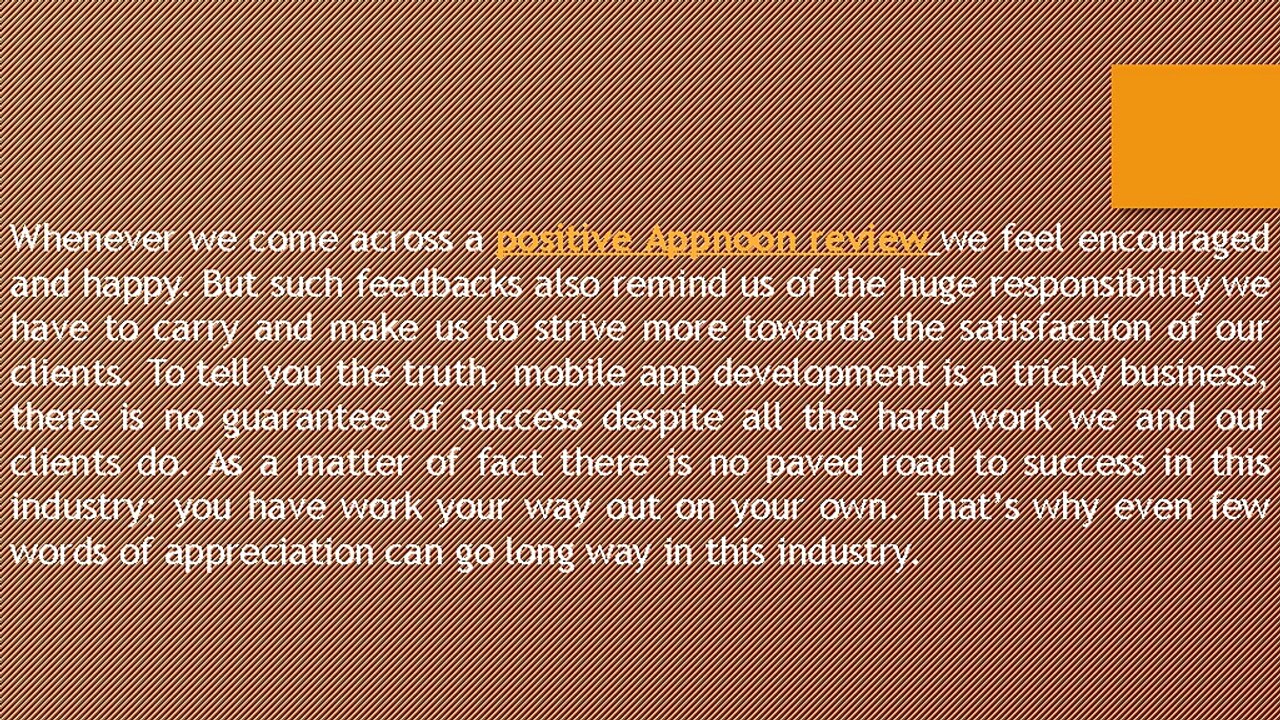 Appnoon Review – Positive Feedback From Clients Without Any Complaint