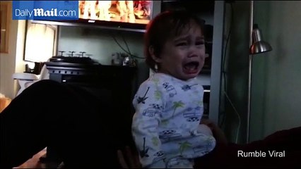 Crying baby lets it go at sound of popular 'Frozen' song