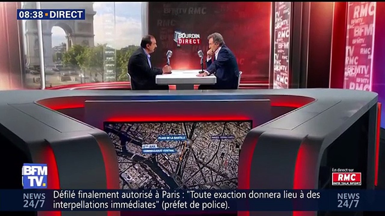 Philippe Martinez face à Jean-Jacques Bourdin en direct le 23.06.2016 sur BFMTV