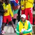 Members of Team Ethiopia hold OromoProtests at 20th African Athletics Championships in South Africa