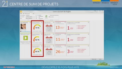 Centre suivi des projets de WINDEV
