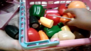 Toys cutting fruit vegetables for kids!